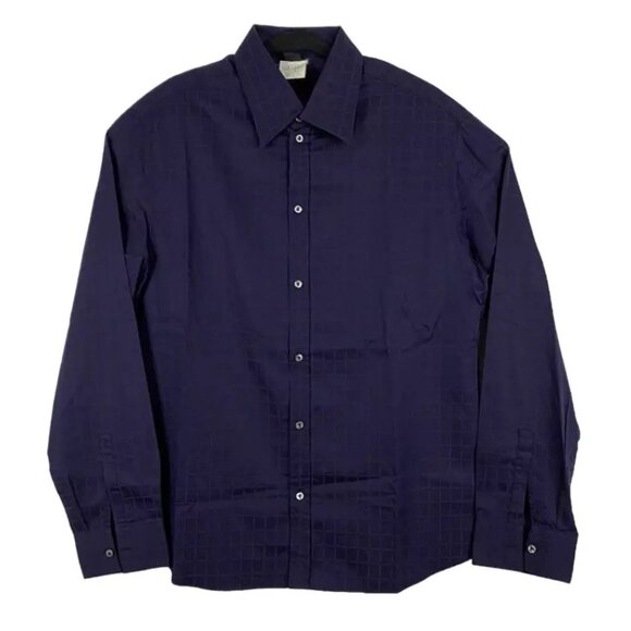 Versus Versace Ittierre Purple Pink Long Sleeve Dress Button Up Shirt Size 44 58 - Picture 1 of 4